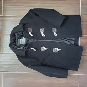 Black pea coat size 5t